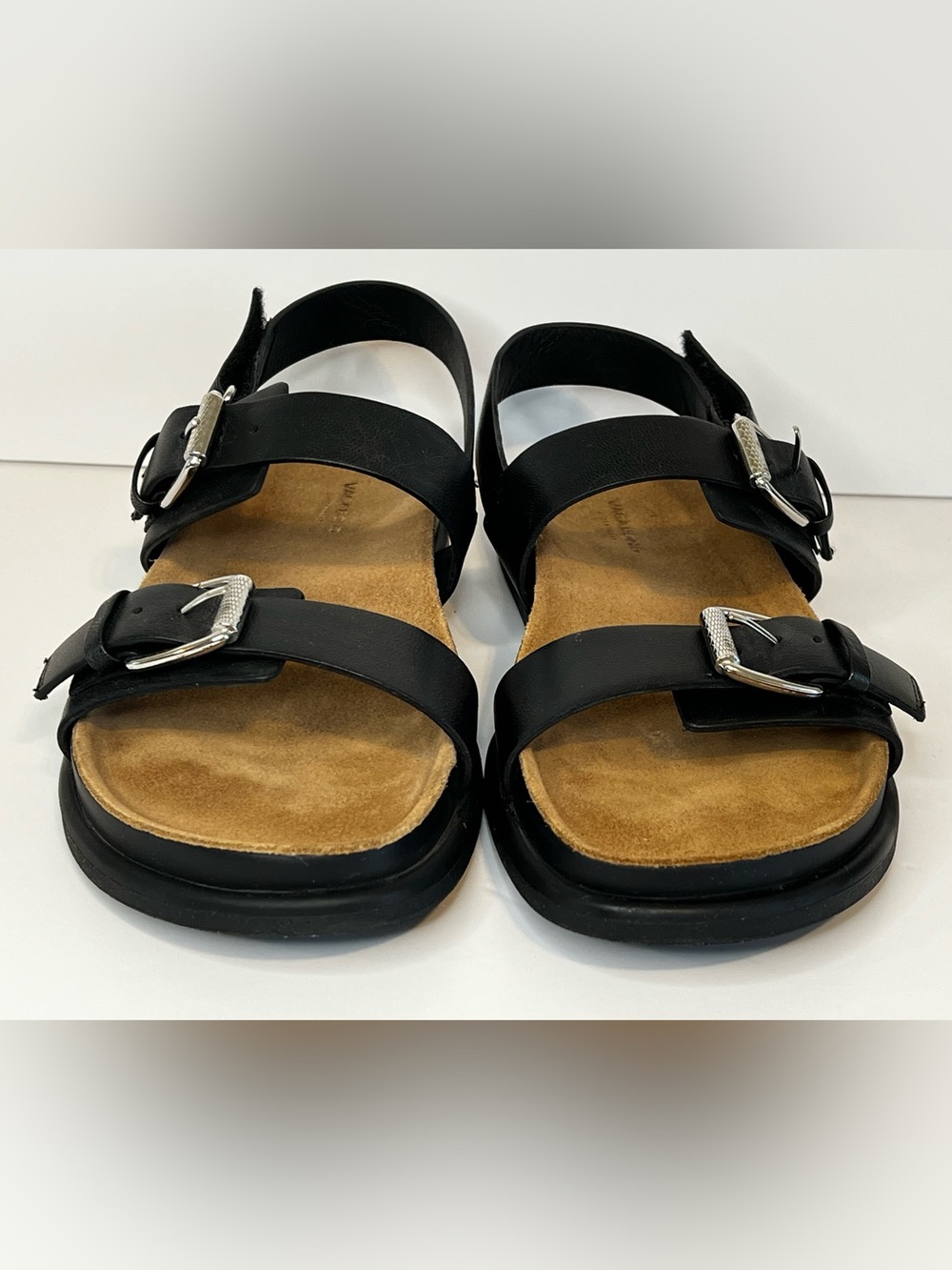 Vagabond Effie Women's Sandals Black 100% Leather Strappy Size 7 EUC MSRP $190